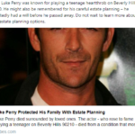 Luke Perry's Estate Planning social post