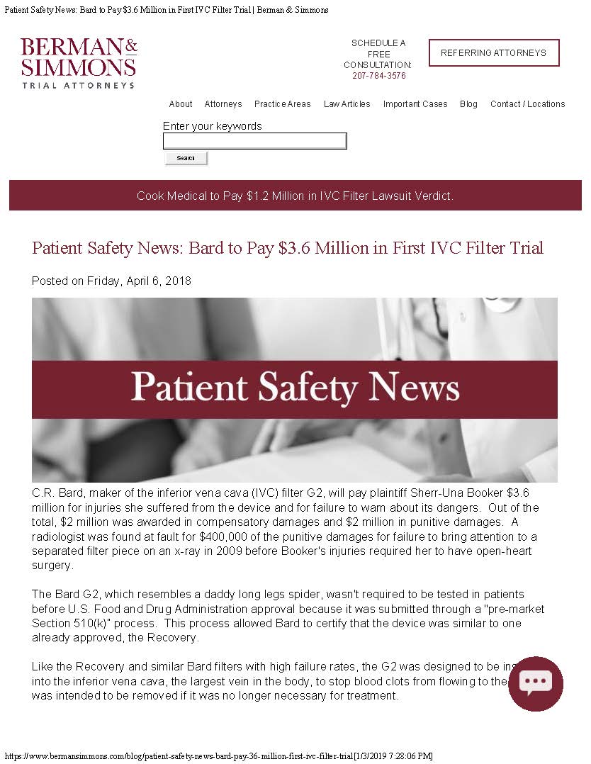 Patient Safety News by law firm copywriter Michelle Troutman