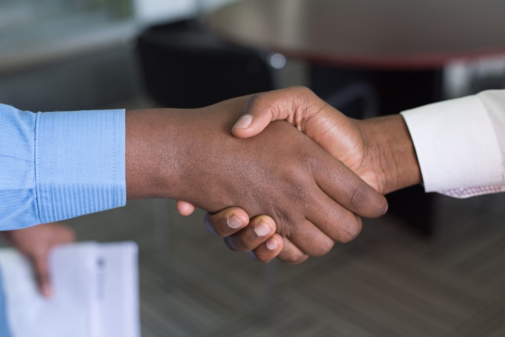 A handshake. When you attract the right customers, you can make a deal on a handshake.